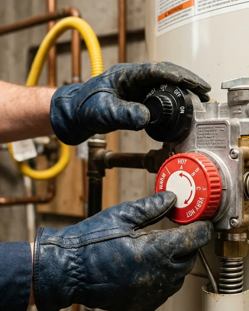 Close-up of Gas Line Repair & Installation work by Water Heater Jockey in Corinth